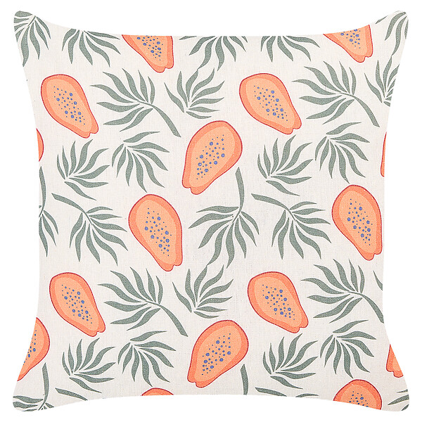BELIANI - Lot de 2 coussins décoratifs AVENS 45 x 45 cm Multicolore Motif de plante - large