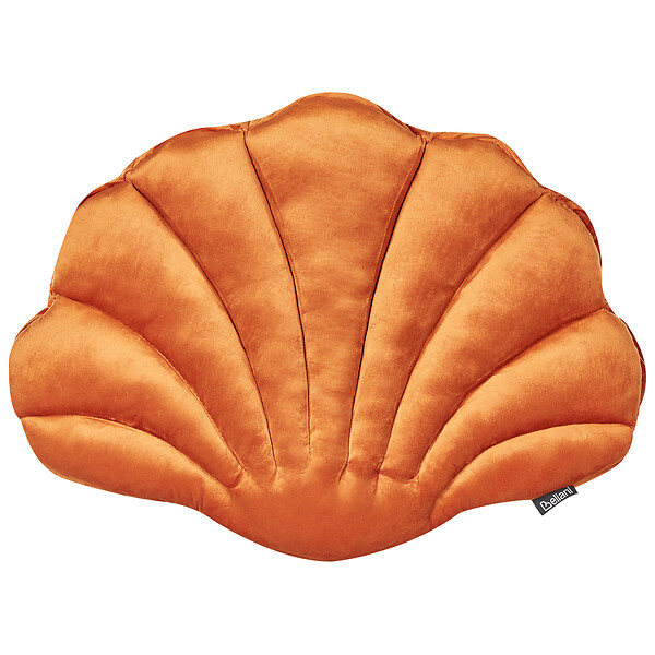 BELIANI - Lot de 2 coussins décoratifs CONSOLIDA Velours 47 x 35 cm Orange Unicolore - large