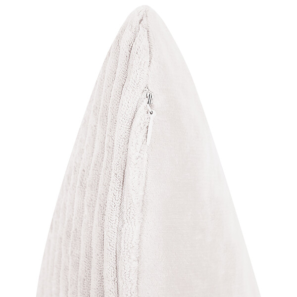 BELIANI - Lot de 2 coussins décoratifs MILLET 30 x 50 cm Velours côtelé Blanc cassé Motif géométrique - large