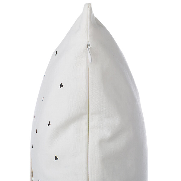 BELIANI - Lot de 2 coussins décoratifs YASMIN Coton 45 x 45 cm Blanc Doré Noir Motif de plante - large