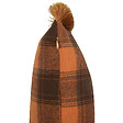BELIANI - Lot de 2 coussins décoratifs BARJA 40 x 70 cm Orange À carreaux - vignette