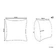 BELIANI - Lot de 2 coussins décoratifs TRACHELIUM 45 x 45 cm Vert Motif de plante - vignette