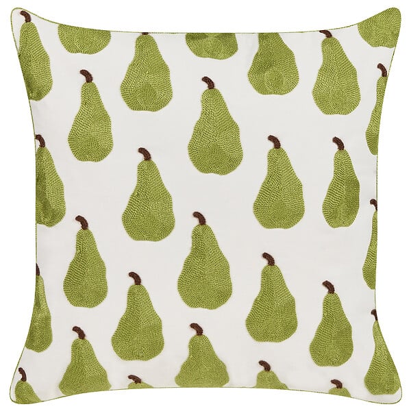 BELIANI - Lot de 2 coussins décoratifs TRACHELIUM 45 x 45 cm Vert Motif de plante - large