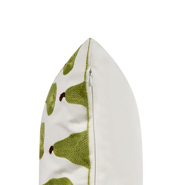 BELIANI - Lot de 2 coussins décoratifs TRACHELIUM 45 x 45 cm Vert Motif de plante - large