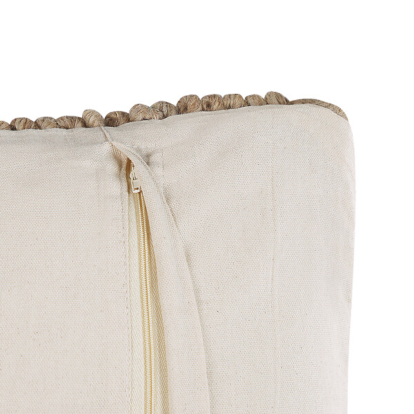 BELIANI - Lot de 2 coussins décoratifs ASLANAPA Coton 45 x 45 cm Beige Unicolore - large