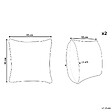 BELIANI - Lot de 2 coussins décoratifs ZAMIA Coton 45 x 45 cm Blanc Motif de Noël - vignette