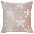 BELIANI - Lot de 2 coussins décoratifs CERAMIUM Velours 45 x 45 cm Rose pastel Motif floral - vignette