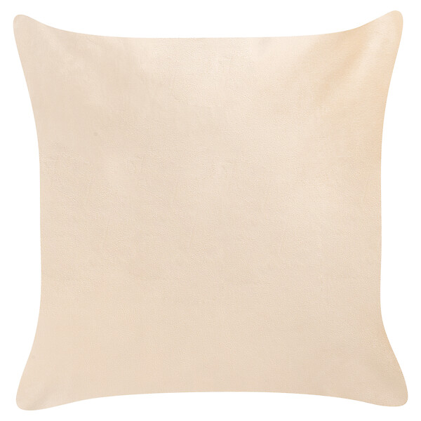 BELIANI - Lot de 2 coussins décoratifs TALINUM Velours 45 x 45 cm Beige Motif animal - large