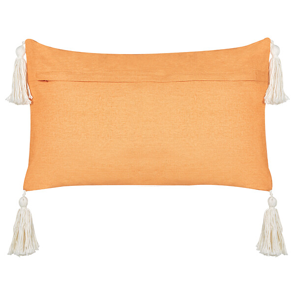 BELIANI - Lot de 2 coussins décoratifs LITHOPS Velours 30 x 50 cm Orange Motif de Noël - large