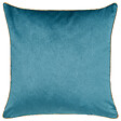 BELIANI - Lot de 2 coussins décoratifs ALYSSUM Velours 45 x 45 cm Bleu Motif de treillis - vignette