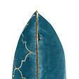 BELIANI - Lot de 2 coussins décoratifs ALYSSUM Velours 45 x 45 cm Bleu Motif de treillis - vignette