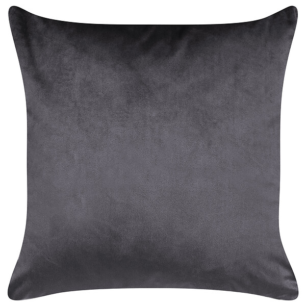 BELIANI - Lot de 2 coussins décoratifs ALYSSUM Velours 45 x 45 cm Gris Motif de treillis - large