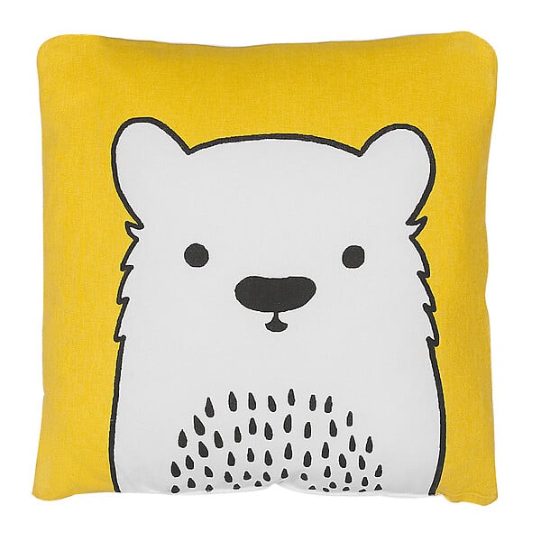 BELIANI - Lot de 2 coussins décoratifs WARANASI Coton 45 x 45 cm Jaune - large