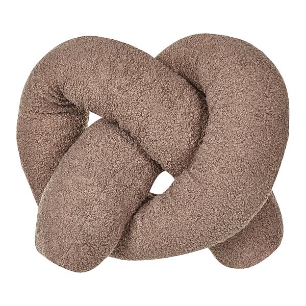 BELIANI - Lot de 2 coussins décoratifs GLADIOLUS Bouclé 172 x 14 cm Marron Unicolore - large