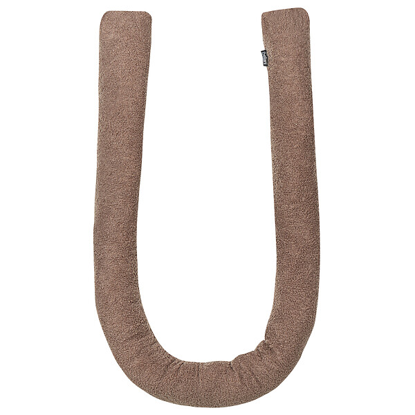 BELIANI - Lot de 2 coussins décoratifs GLADIOLUS Bouclé 172 x 14 cm Marron Unicolore - large
