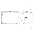 BELIANI - Lot de 2 coussins décoratifs VELLEIA Coton 50 x 35 cm Blanc Motif géométrique - vignette