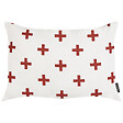 BELIANI - Lot de 2 coussins décoratifs VELLEIA Coton 50 x 35 cm Blanc Motif géométrique - vignette