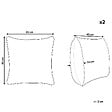 BELIANI - Lot de 2 coussins décoratifs HELIOTROPE 45 x 45 cm Blanc Unicolore - vignette