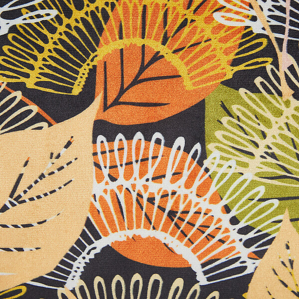 BELIANI - Lot de 2 coussins décoratifs LAGURUS Velours 45 x 45 cm Multicolore Motif de plante - large