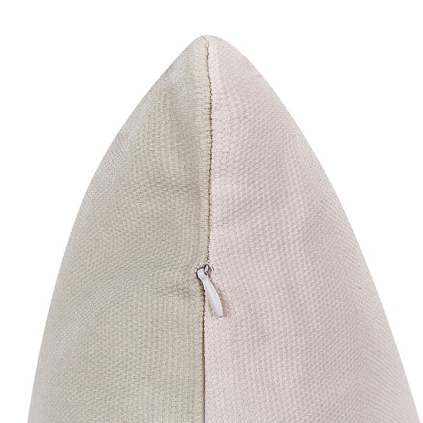 BELIANI - Lot de 2 coussins décoratifs TULIPA 45 x 45 cm Taupe - large