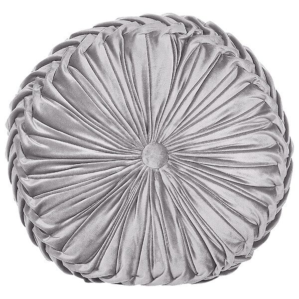 BELIANI - Lot de 2 coussins décoratifs UDALA Velours 40 x 40 cm Gris Unicolore - large