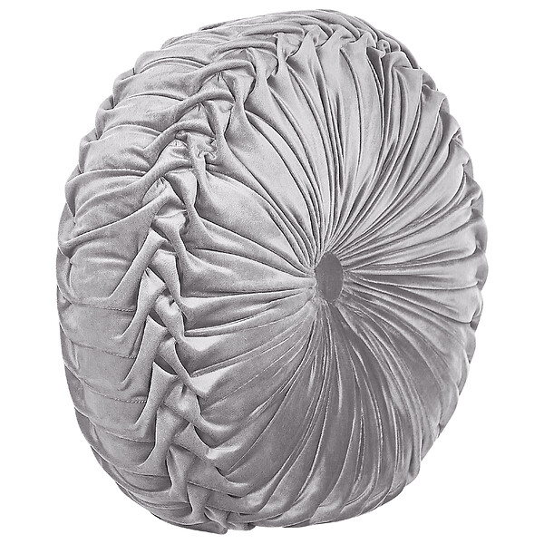 BELIANI - Lot de 2 coussins décoratifs UDALA Velours 40 x 40 cm Gris Unicolore - large