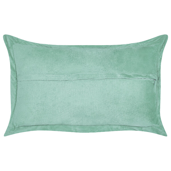 BELIANI - Lot de 2 coussins décoratifs ZINNIA Velours côtelé 47 x 27 cm Vert clair Unicolore - large