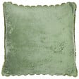 BELIANI - Lot de 2 coussins décoratifs RAKYA 45 x 45 cm Fourrure synthétique Vert À rayure - vignette
