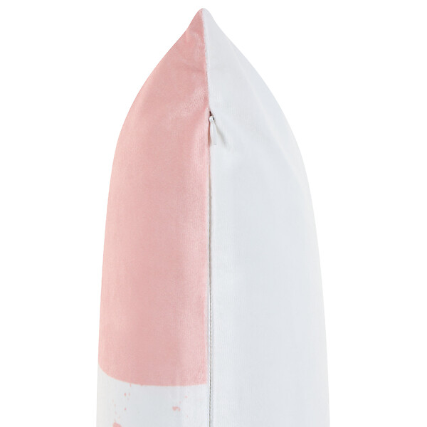 BELIANI - Lot de 2 coussins décoratifs UNIOLA Velours 45 x 45 cm Rose - large