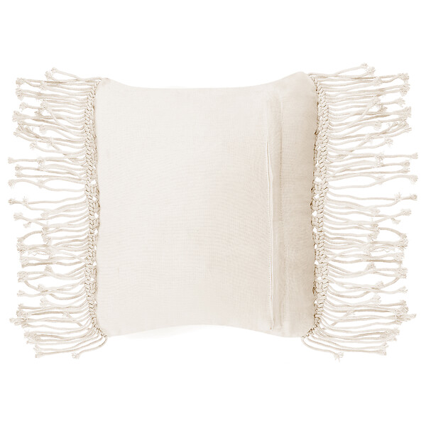 BELIANI - Lot de 2 coussins décoratifs YORTAN Coton 45 x 45 cm Beige clair Motif géométrique - large