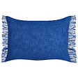BELIANI - Lot de 2 coussins décoratifs MABA Coton 50 x 35 cm Bleu marine Unicolore - vignette