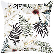 BELIANI - Lot de 2 coussins décoratifs OKRA Velours 45 x 45 cm Multicolore Motif de plante - vignette