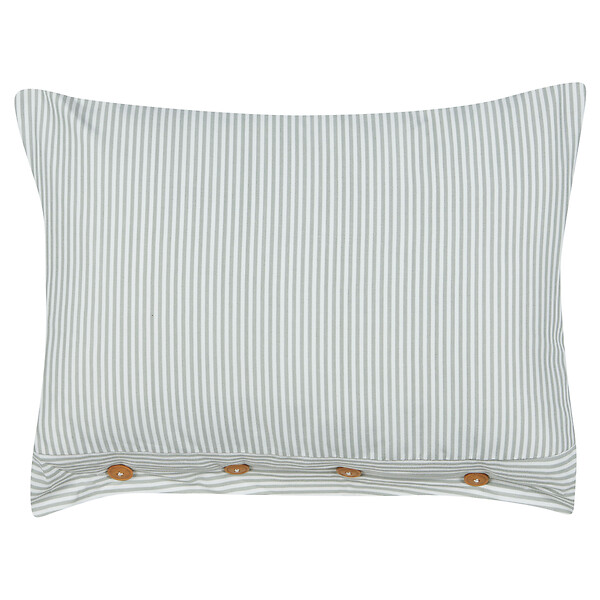 BELIANI - Lot de 2 coussins décoratifs SEBRINE 40 x 60 cm Vert menthe À rayure - large