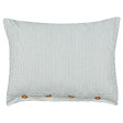 BELIANI - Lot de 2 coussins décoratifs SEBRINE 40 x 60 cm Vert menthe À rayure - vignette