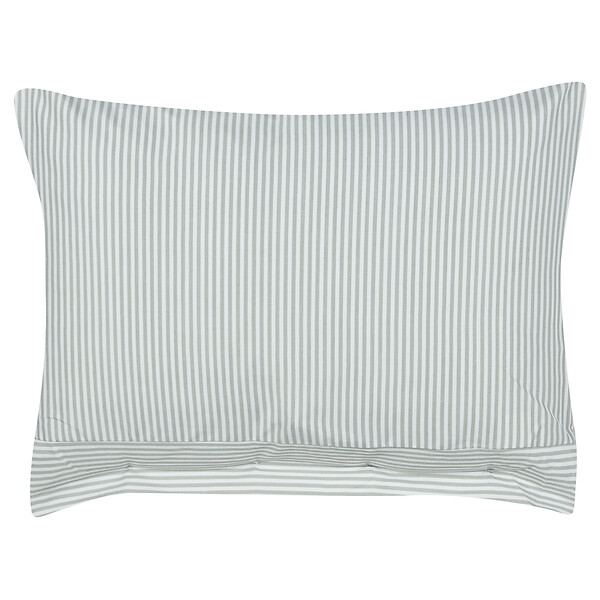 BELIANI - Lot de 2 coussins décoratifs SEBRINE 40 x 60 cm Vert menthe À rayure - large