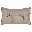 BELIANI - Lot de 2 coussins décoratifs SASSAFRAS Lin 30 x 45 cm Marron clair Unicolore - vignette