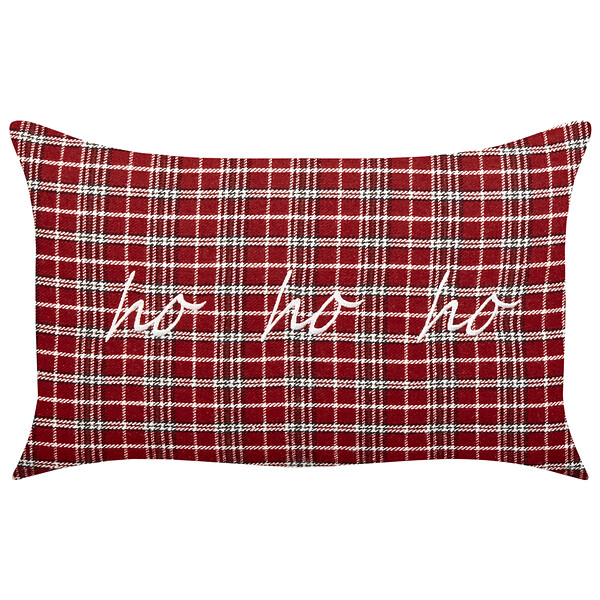 BELIANI - Lot de 2 coussins décoratifs MOCHI 30 x 50 cm Rouge Motif de Noël - large