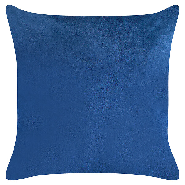 BELIANI - Lot de 2 coussins décoratifs TALINUM Velours 45 x 45 cm Bleu Motif animal - large