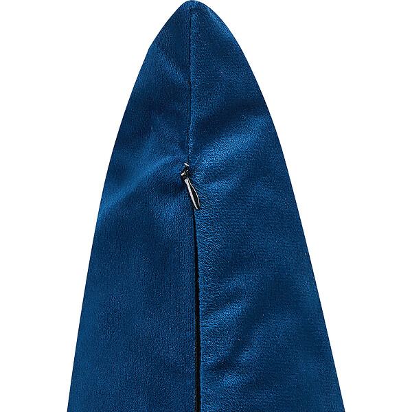 BELIANI - Lot de 2 coussins décoratifs TALINUM Velours 45 x 45 cm Bleu Motif animal - large