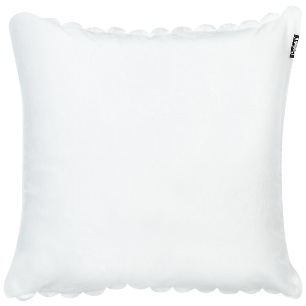 BELIANI - Lot de 2 coussins décoratifs RAKYA 45 x 45 cm Fourrure synthétique Blanc À rayure - large