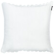 BELIANI - Lot de 2 coussins décoratifs RAKYA 45 x 45 cm Fourrure synthétique Blanc À rayure - vignette
