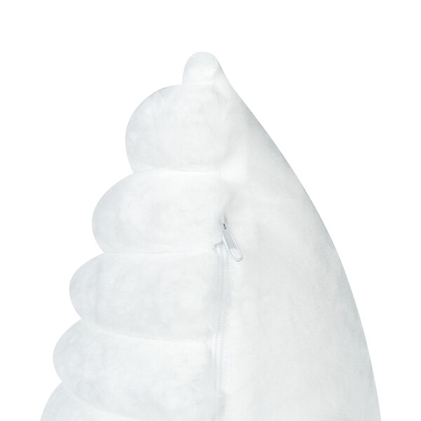 BELIANI - Lot de 2 coussins décoratifs RAKYA 45 x 45 cm Fourrure synthétique Blanc À rayure - large