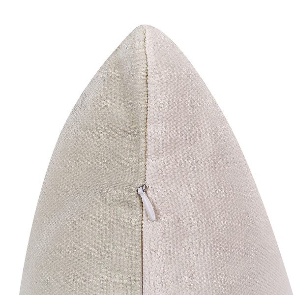 BELIANI - Lot de 2 coussins décoratifs FATSIA Coton 45 x 45 cm Taupe - large
