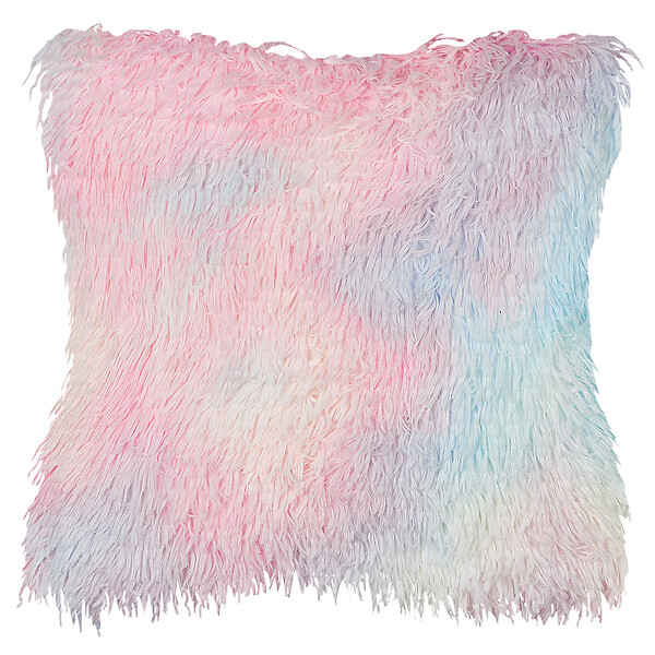 BELIANI - Lot de 2 coussins décoratifs AMARYLLIS Fourrure synthétique 45 x 45 cm Multicolore - large