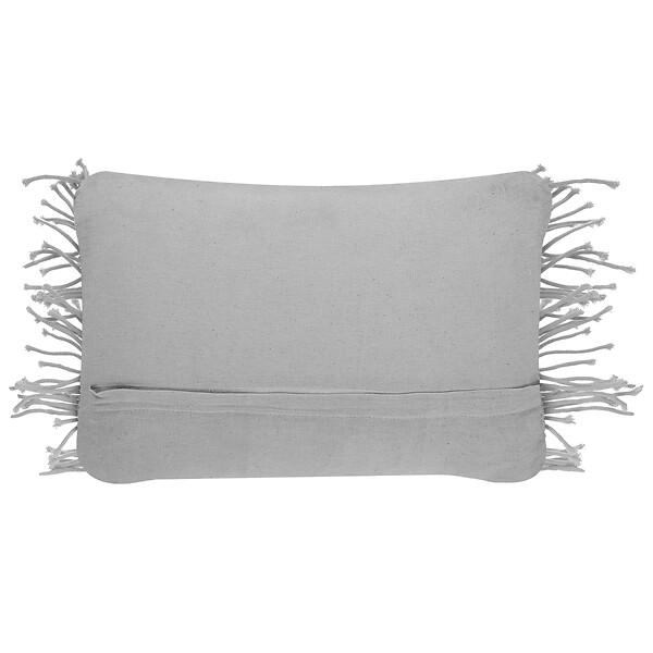 BELIANI - Lot de 2 coussins décoratifs KIRIKKALE Coton 30 x 45 cm Gris Motif géométrique - large