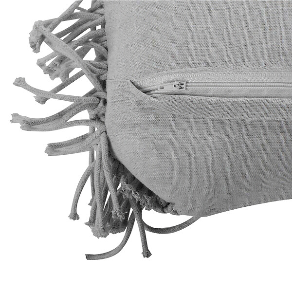 BELIANI - Lot de 2 coussins décoratifs KIRIKKALE Coton 30 x 45 cm Gris Motif géométrique - large