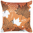 BELIANI - Lot de 2 coussins décoratifs POINSETTIA Velours 45 x 45 cm Orange Motif de plante - vignette