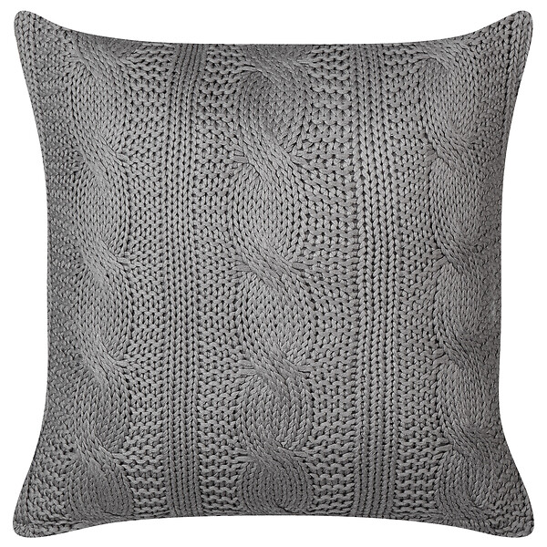 BELIANI - Lot de 2 coussins décoratifs CONSTYLIS Coton 45 x 45 cm Gris foncé Unicolore - large