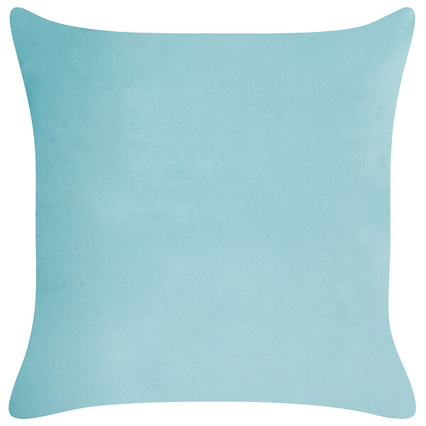 BELIANI - Lot de 2 coussins décoratifs ALLIUM Velours 45 x 45 cm Bleu À rayure - large