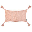 BELIANI - Lot de 2 coussins décoratifs VALVARIA Coton 30 x 50 cm Rose pêche Motif à chevrons - vignette